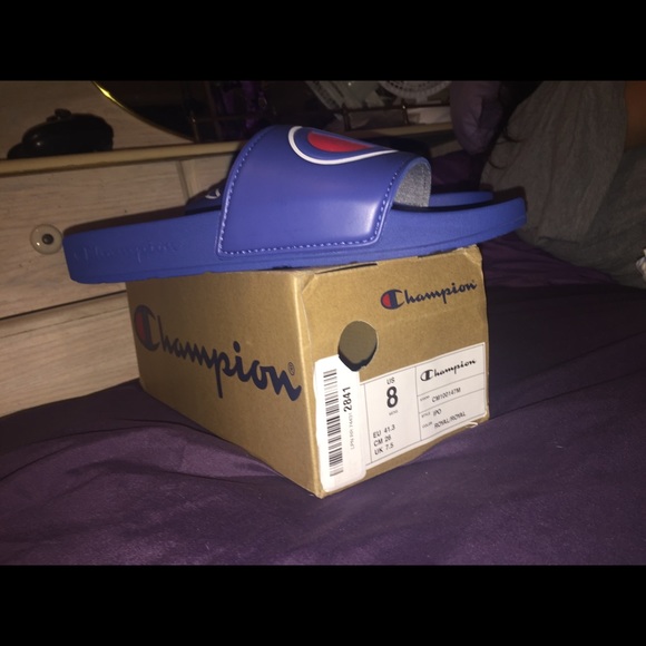 Champion Men's IPO Slides, Royal - Picture 6 of 6